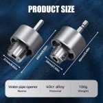PVC Pipe Internal &, 2025 External Thread Tool, Integrated Internal & External Pipe Threading Tool, Electric Drill Compatible PVC Pipe Threader Kit (Six Points)