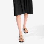 Women's Comfortable Beach Flip-Flops with Metal Detail
