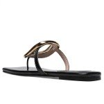 Women's Comfortable Beach Flip-Flops with Metal Detail
