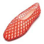 HEVA Women's Red Jelly Mesh Summer Flats