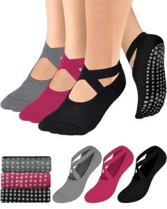 Non-Slip Grip Socks for Pilates and Yoga