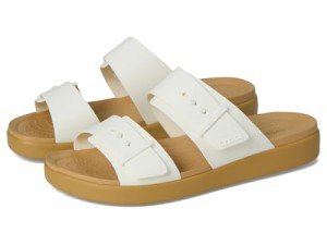 Crocs Women's Brooklyn Buckle Low Chalk/Tan