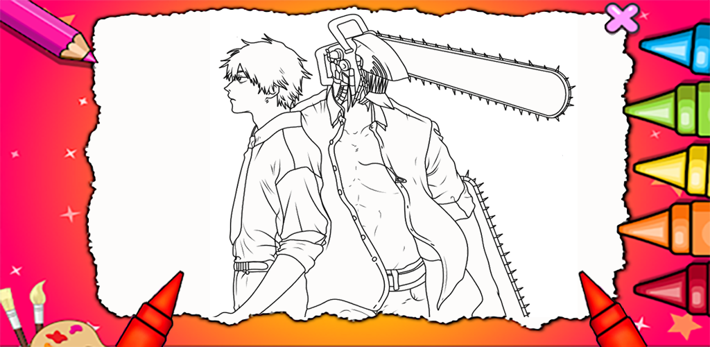 Chainsaw Coloring Man