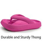 Women's Hot Pink Pillow Flip Flops - EVA Sandals