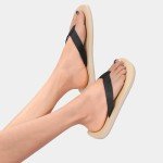 Yellhum Women's Nude Beach Flip Flop Sandals