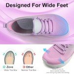 Women's Extra Wide Lightweight Running Sneakers - 8825