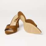 Mandy Pointed Toe Heeled Sandal - Cognac
