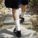 DAUCO 4 Pairs Cozy Cotton Crew Socks