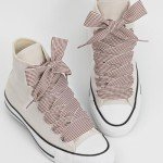 Checkered Flat Ribbon Shoelaces for Sneakers 47