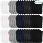 60 Pairs No Show Low Cut Socks for All