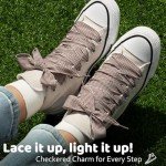 Checkered Flat Ribbon Shoelaces for Sneakers 47