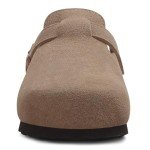 Comfortable Suede Clogs with Arch Support—Mocha