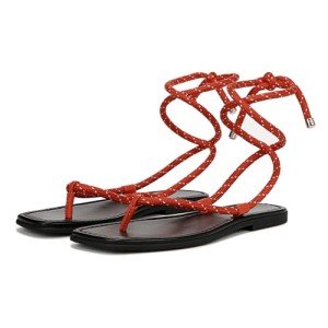 Women’s Strappy Lace Up Flat Sandals