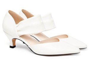 Coutgo Women's Beige Kitten Heel Dress Shoes