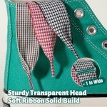 Checkered Flat Ribbon Shoelaces for Sneakers 47