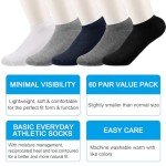 60 Pairs No Show Low Cut Socks for All