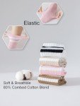 Women's Cozy Striped Crew Socks - 4 Pairs