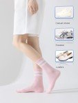 Women's Cozy Striped Crew Socks - 4 Pairs