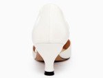 Coutgo Women's Beige Kitten Heel Dress Shoes
