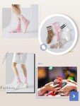 Women's Cozy Striped Crew Socks - 4 Pairs