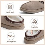 Cozy Fuzzy Ankle Slippers for Women - Khaki
