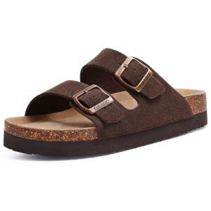 ORADO Women's Suede Cork Footbed Summer Sandals