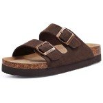ORADO Women's Suede Cork Footbed Summer Sandals