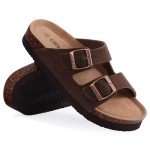 ORADO Women's Suede Cork Footbed Summer Sandals