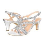 Stylish Silver High Heel Slingback Sandals