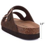 ORADO Women's Suede Cork Footbed Summer Sandals