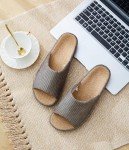 Women's Open Toe Tatami Straw Slippers