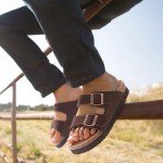 ORADO Women's Suede Cork Footbed Summer Sandals