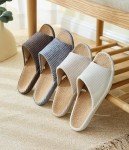 Women's Open Toe Tatami Straw Slippers