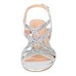 Stylish Silver High Heel Slingback Sandals