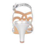 Stylish Silver High Heel Slingback Sandals