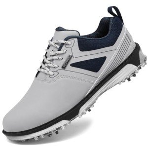 Men’s Waterproof Lightweight Golf Shoes, No-Slip
