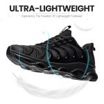 Men's Lightweight Breathable Running Sneakers - Black