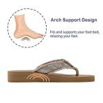 Comfortable Khaki Women's Flip Flops with Arch Support