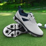 Men’s Waterproof Lightweight Golf Shoes, No-Slip