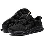 Men's Lightweight Breathable Running Sneakers - Black