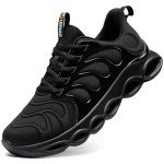 Men's Lightweight Breathable Running Sneakers - Black