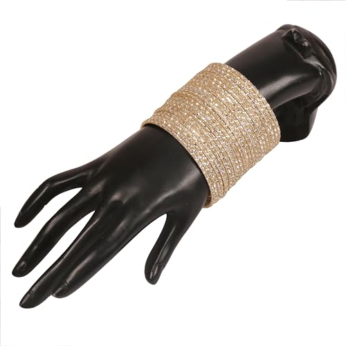 Touchstone NEW Indian Bollywood Fresh Fashion Handcrafted Pretty Stylish Hand Saw Peeled Light Golden Color Designer Jewelry Bracelets Bangle. Set Of 24. In Gold Tone For Women.