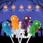 LIDATREE Halloween Lollipop Suckers, Zombie Candy, Individually Wrapped, Great for Goody Bag Fillers 12 Pack