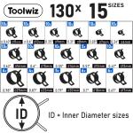 130Pcs Spring Hose Clamps & Pliers Set