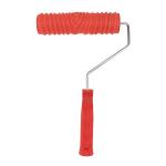 Ciieeo 7-inch Wood Graining Tool Red Wood Grain Paint Roller DIY Rubber Graining Tool with Handle for Art Paint Decoration