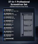 Wesdut Precision Screwdriver Set 37 Pieces, [Military Grade] Small Magnetic Mini Repair Tool Kit, Tiny Torx Screw Driver, for Watch, Laptop, Eyeglass, Camera, Ring Doorbell, Gifts for Men