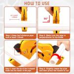 Dominox Professional PVC Pipe Cutter for Quick Cuts