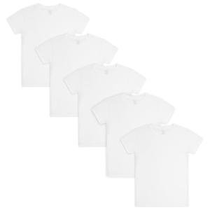 Fruit Of The Loom Boys Eversoft Cotton Undershirts, T Shirts & Tank Tops Underwear, T Shirt - Boys - 5 Pack - White, Medium US