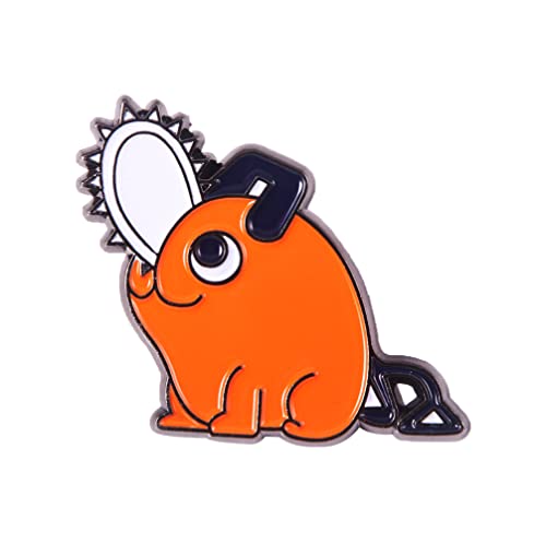 Anime Chainsaw Pochita Brooch Pins - Makima Pochita Cosplay Enamel Pins - Metal Badge Jewelry Accessory for Backpack Clothes Caps (Pochita Pin 4)