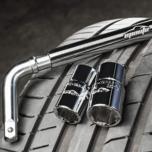 EPAuto Telescoping Lug Wrench with CR-V Sockets